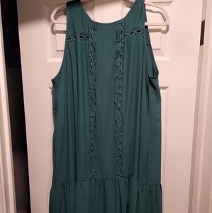 Loft Sleeveless Teal dress